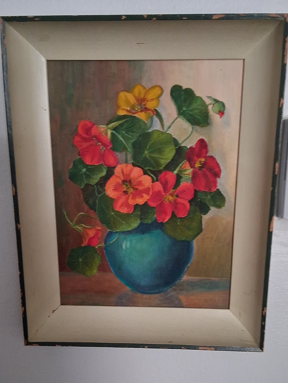 Framed Floral Still Life Wall Art, 11" x 11" - Artist Unknown